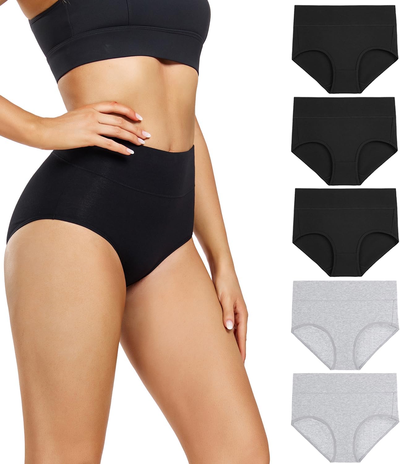 Thumbnail 6 de wirarpa Damen Unterhosen Baumwolle – Hohe Taille, 5er Pack