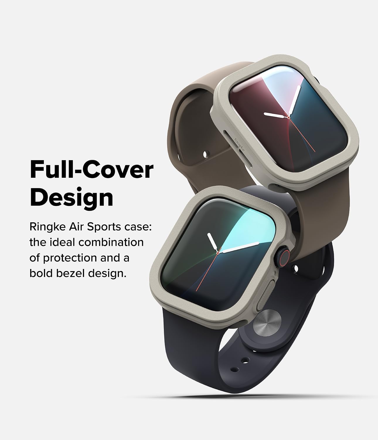 Detalle de Ringke Air Sports 46mm Case for Apple Watch Series 11/10 – Warm Grey, Slim, Lightweight TPU