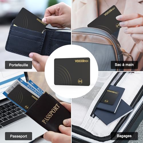Thumbnail 7 de VOCOlinc Wallet Tracker Card Ultra Fin, lot de 2, Bluetooth