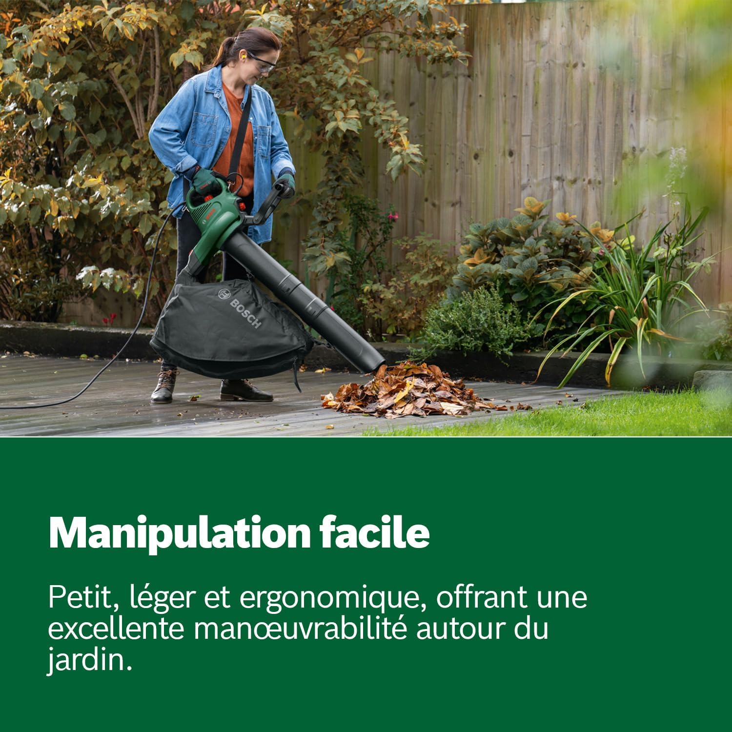 Thumbnail 4 de UniversalGardenTidy 3000 Bosch 3 en 1 : aspirer, souffler et broyer les feuilles