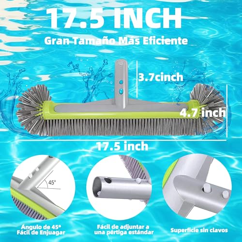 Detalle de Cabezal de Cepillo para Piscina Desmontable KGC 17,5″ con Cerdas Robustas y EZ Clip
