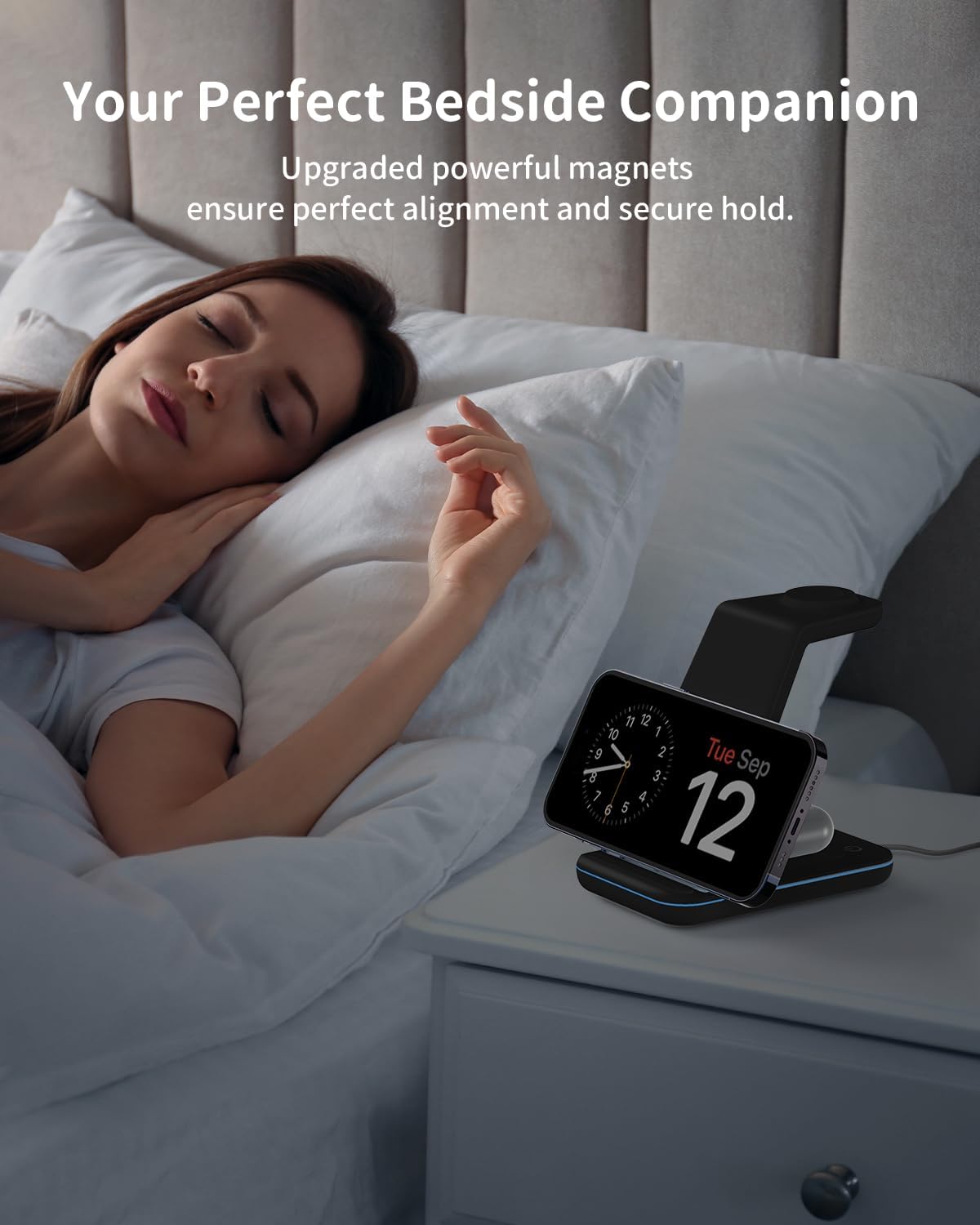 Detalle 1 de GEEKERA 3 in 1 wireless charger 4.8oz
