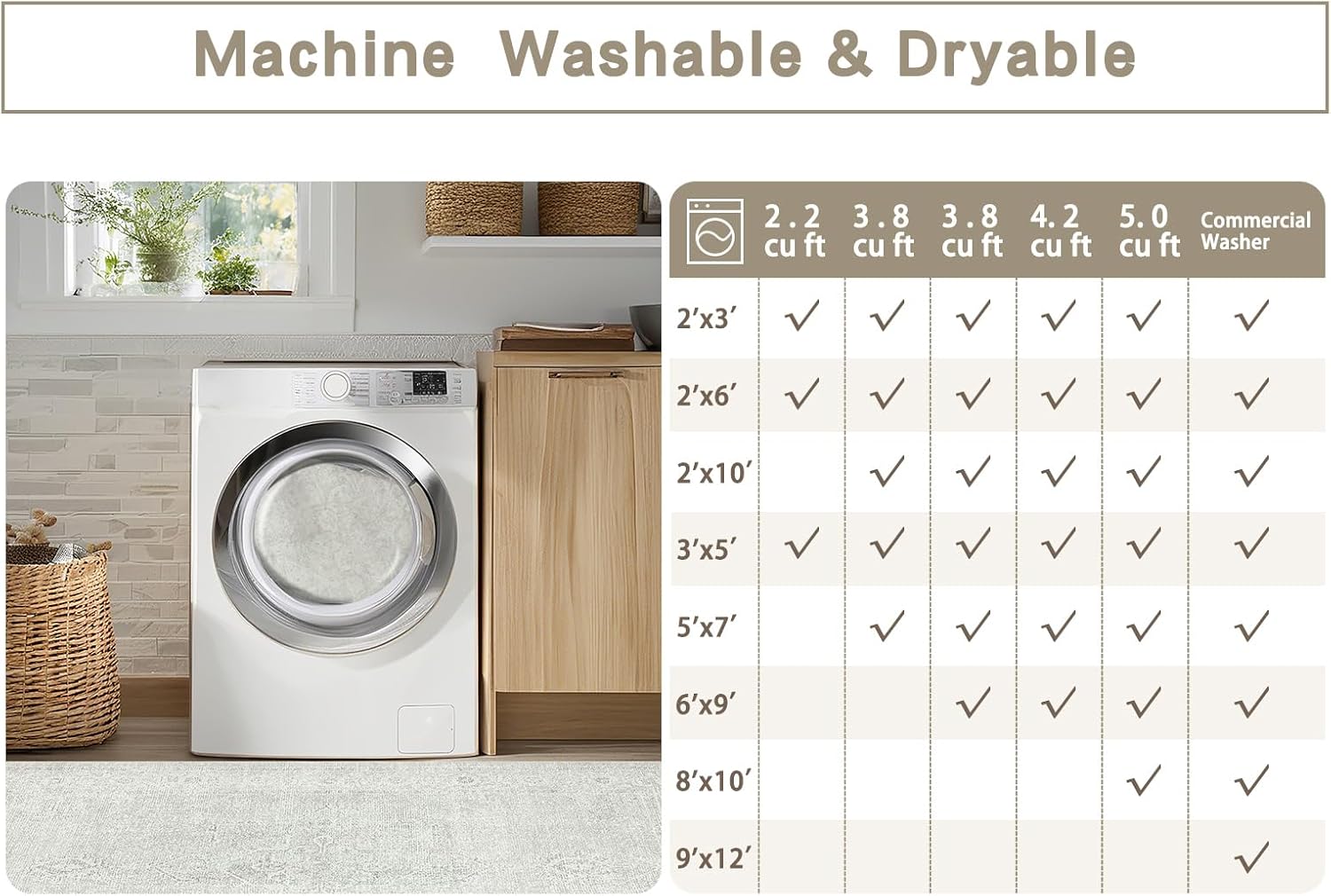 Thumbnail 6 de Washable Area Rug 6x9