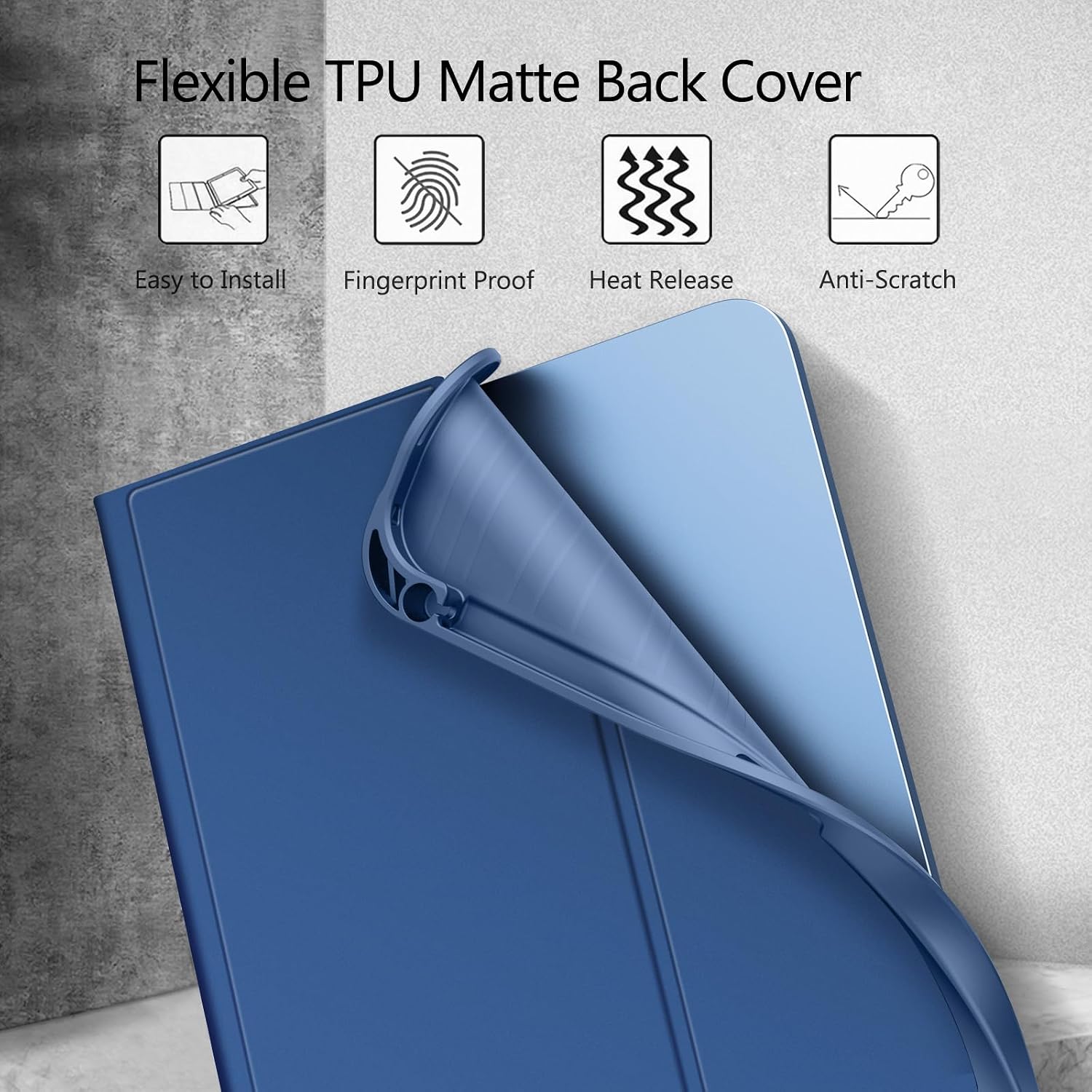 Thumbnail 6 de FINTIE Tastaturhülle für iPad (A16) 11/10.9 Zoll mit abnehmbarer QWERTZ-Tastatur, Navy Blau