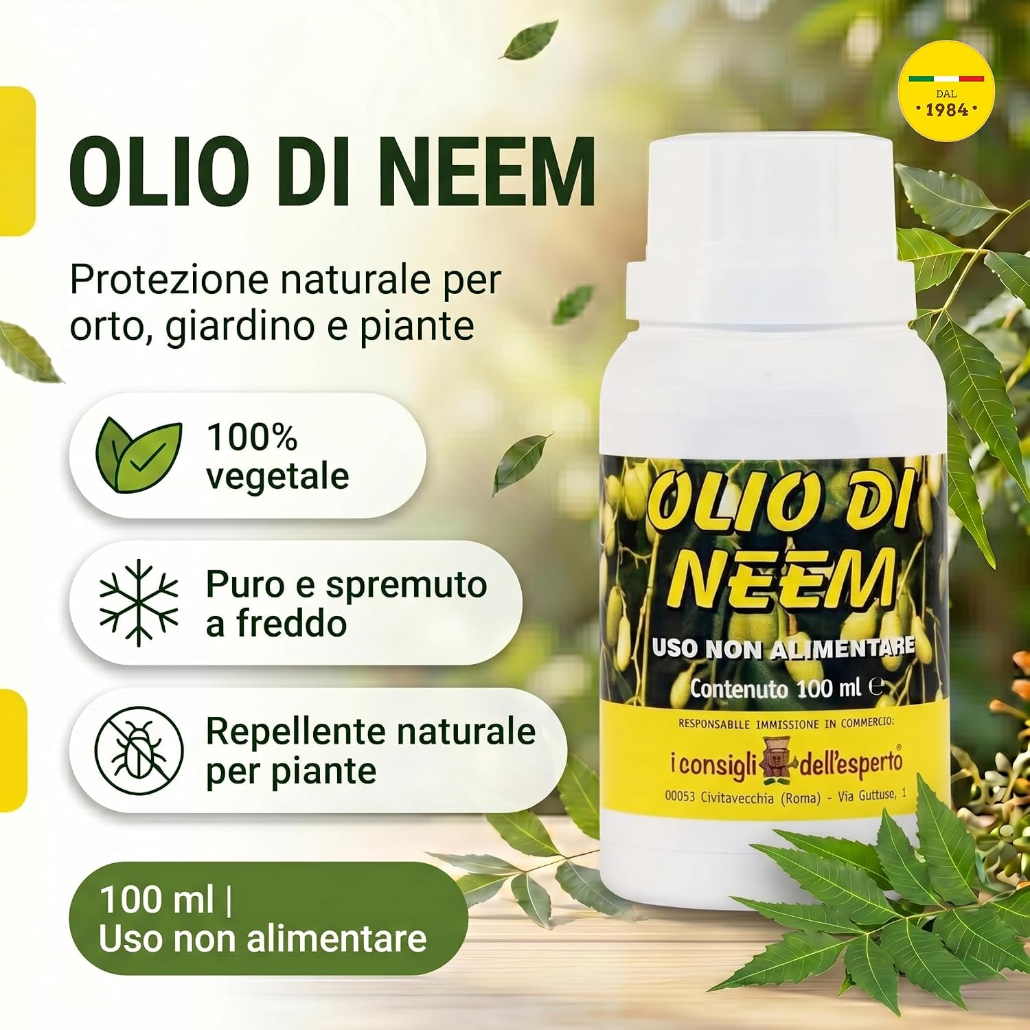 Detalle 2 de I Consigli Dell'Esperto 8051564010594 olej neem, 100 ml