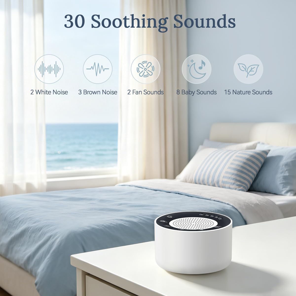 Detalle 2 de Portable White Noise Machine with 30 Sounds