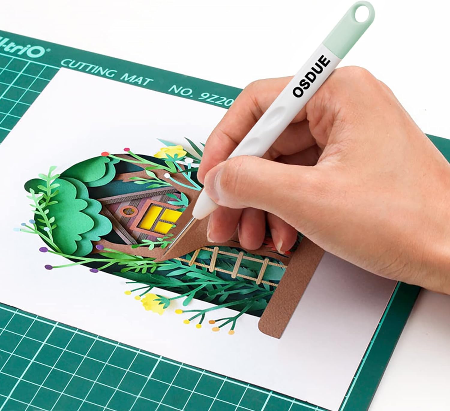 Thumbnail 6 de OSDUE Entgitterwerkzeug Plotter Zubehör – 6-teiliges Edelstahl- und ABS-Set zum Vinyl-Jäten