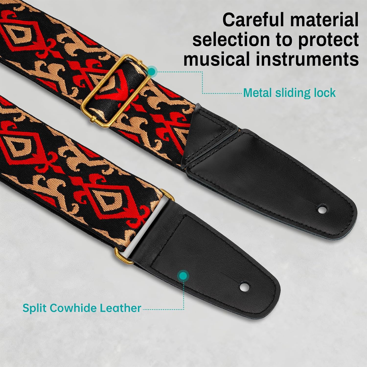 Detalle de AODSK Guitar Strap 35–62 in