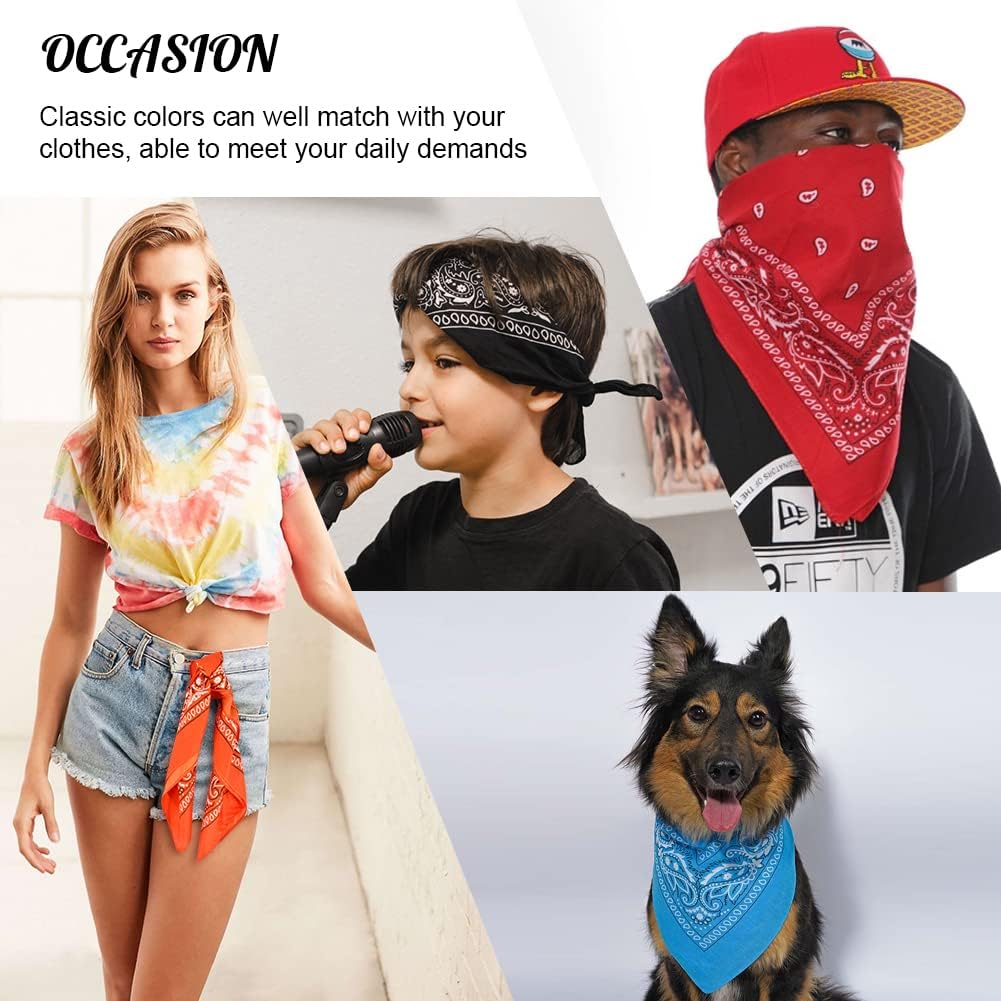 Thumbnail 6 de AOMIG C2BE-PeiSiLi-FBA vierkante bandana, 55 x 55 cm met paisleypatroon