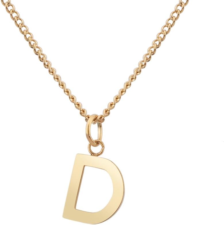 Detalle de GD GOOD.designs Kette mit Buchstaben Gold 18 Karat – Wasserfest, hautverträglich, verstellbar (A–Z Anhänger)