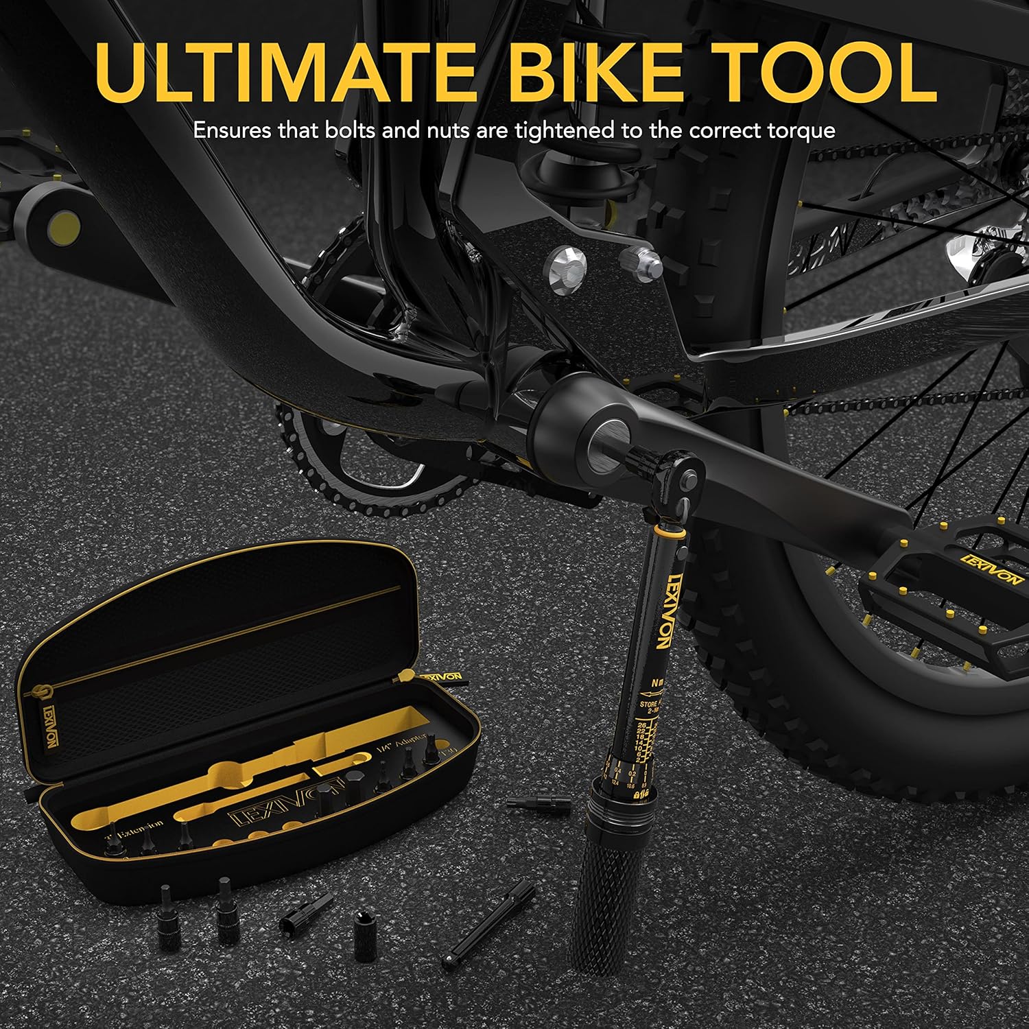 Thumbnail 3 de LEXIVON Bike Torque Wrench Set 15 Pieces (LX-191) – 1/4 Inch, 2–26 Nm Dual-Direction