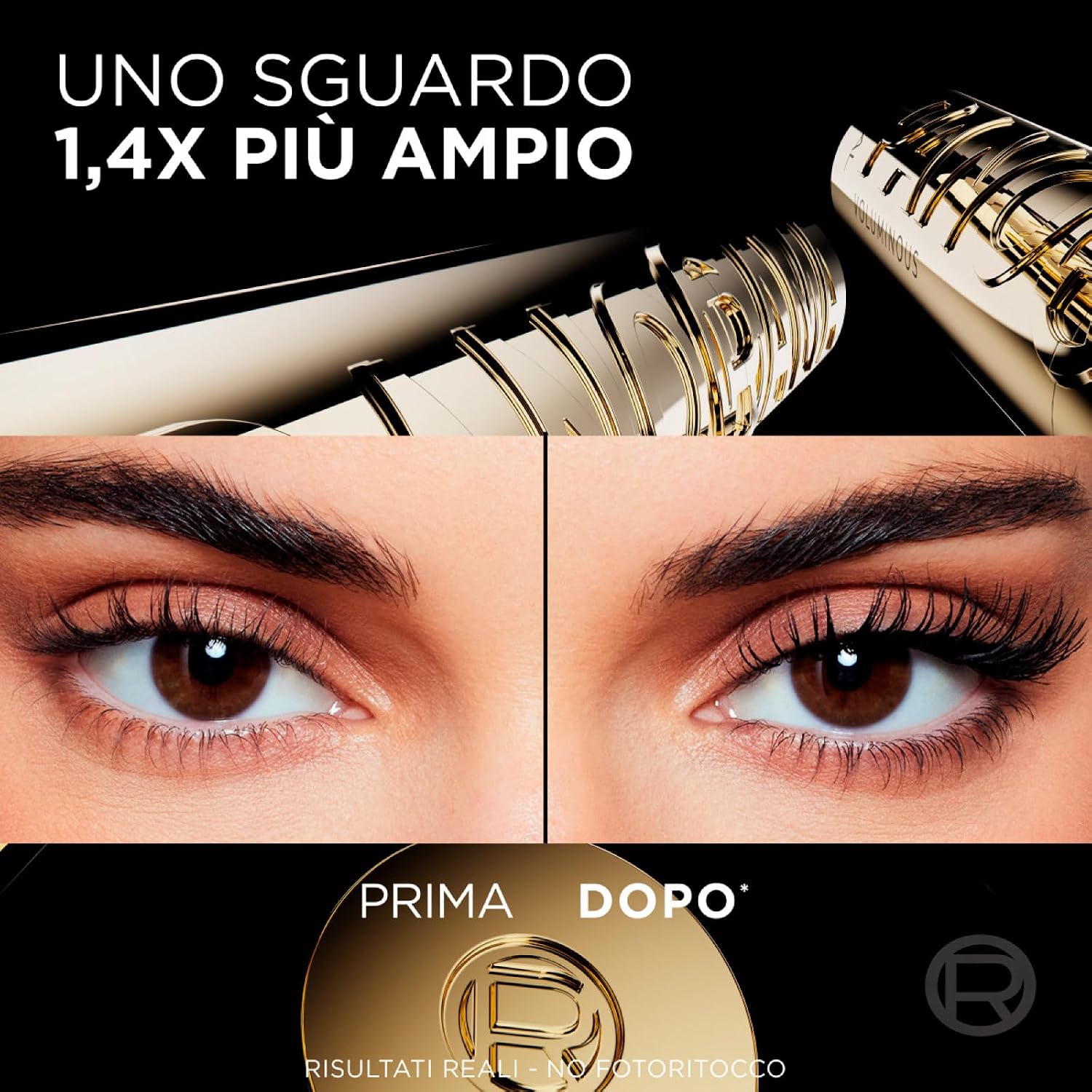Detalle de L'Oréal Paris Panorama Mascara Volumateur Colour Black – Coffret de 2 mascare avec Stretchflex