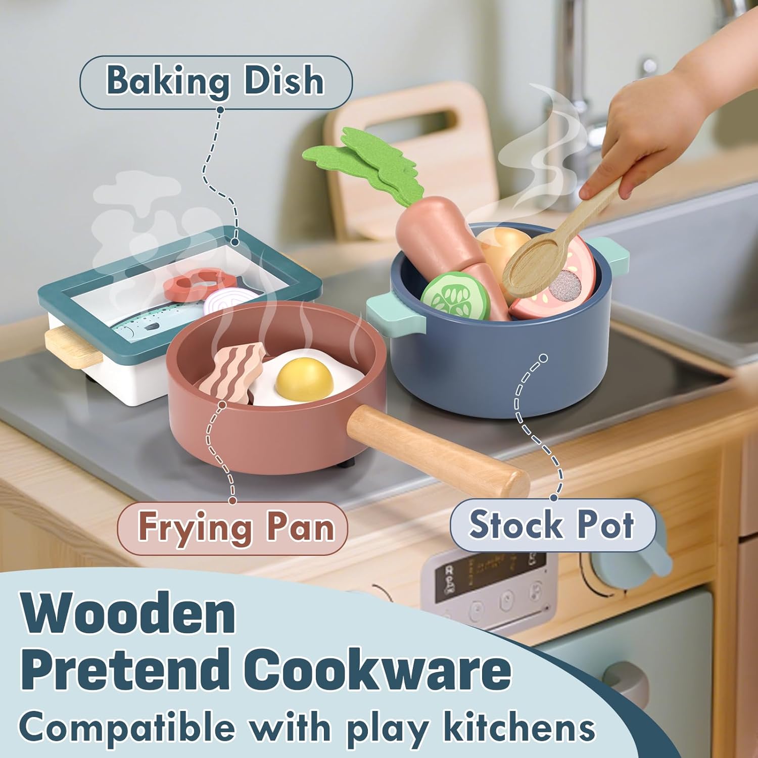 Detalle 1 de Lehoo Castle Wooden Kitchen Toys