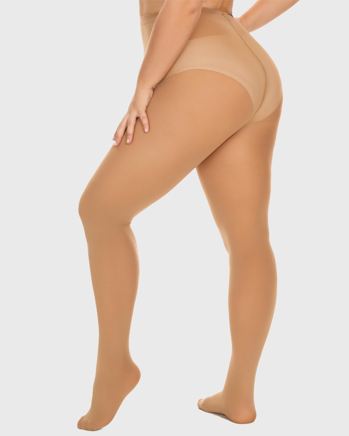 Detalle 2 de DUCMODA damespanty XL-4XL met hoge taille en elastisch, ademend materiaal