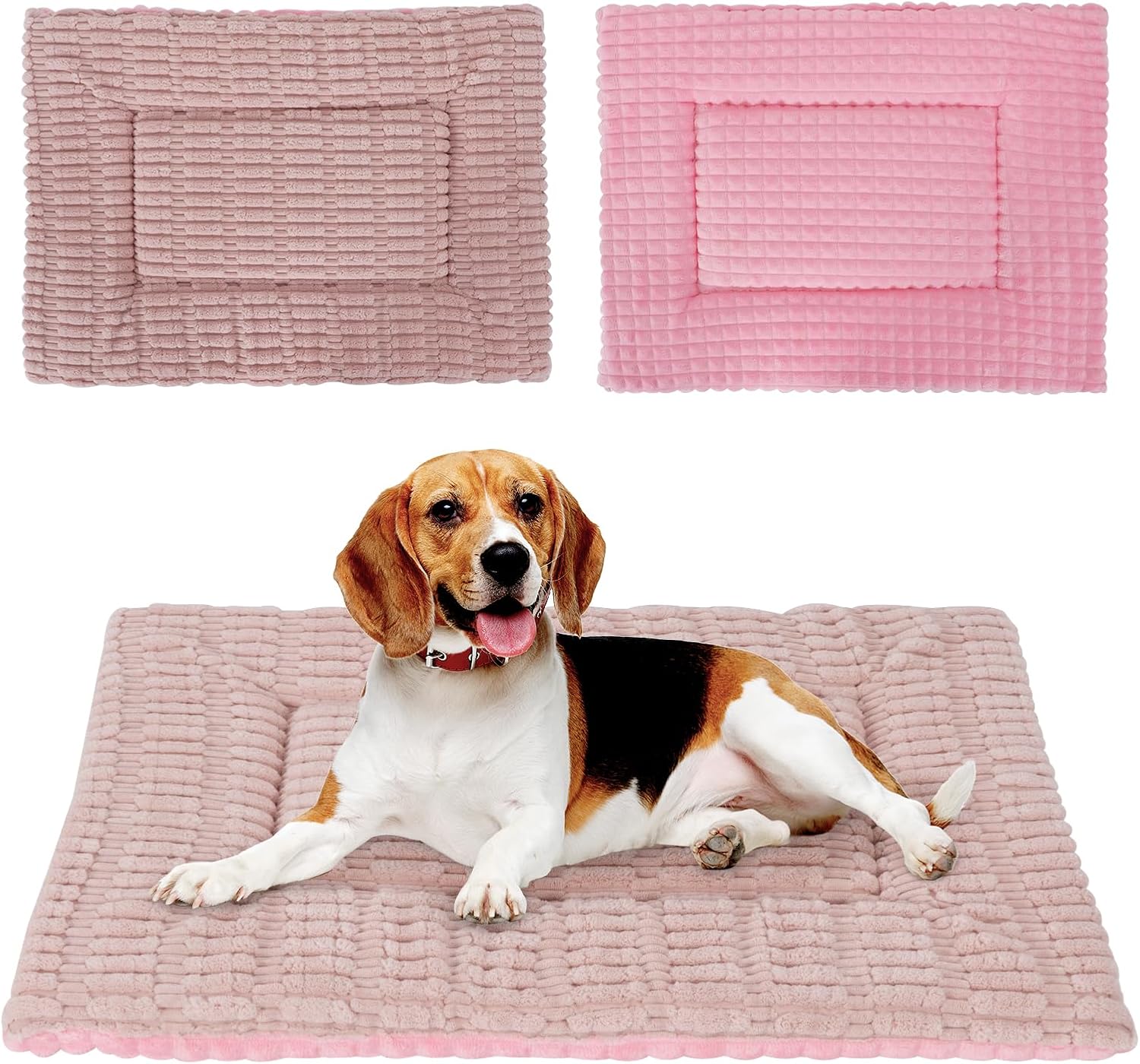 Detalle de IEUUMLER Dog Bed, Dual-Purpose Reversible Cushion (60x45 cm) in Pink