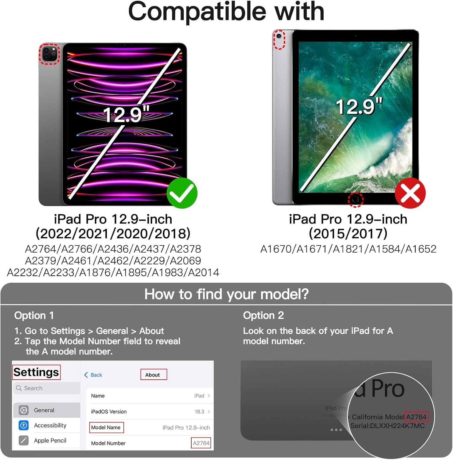Detalle 2 de JETech Rotating Case for iPad Pro 12.9