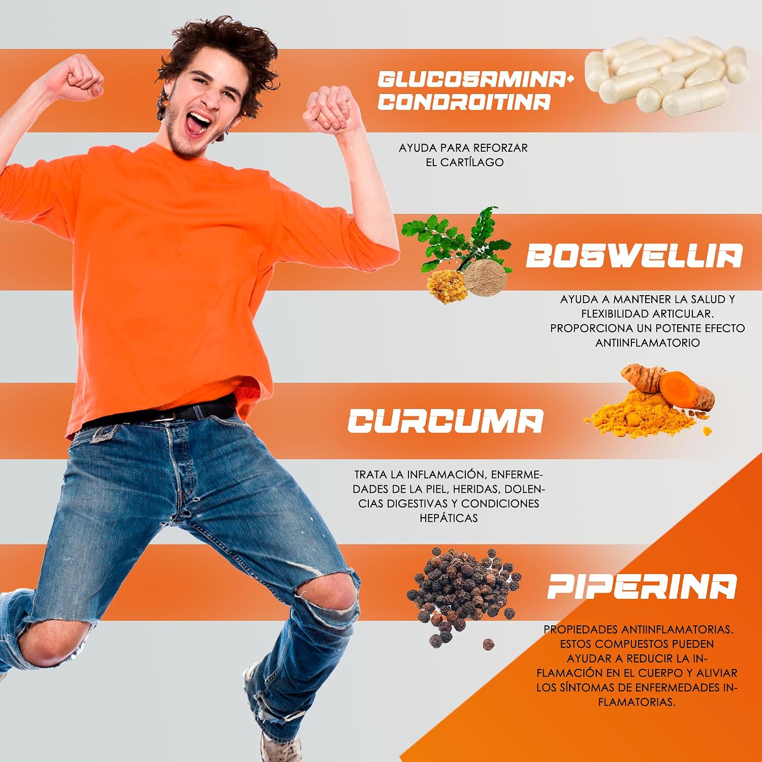 Thumbnail 2 de Healthy Fusion X3 Cúrcuma con Glucosamina y Condroitina 💊