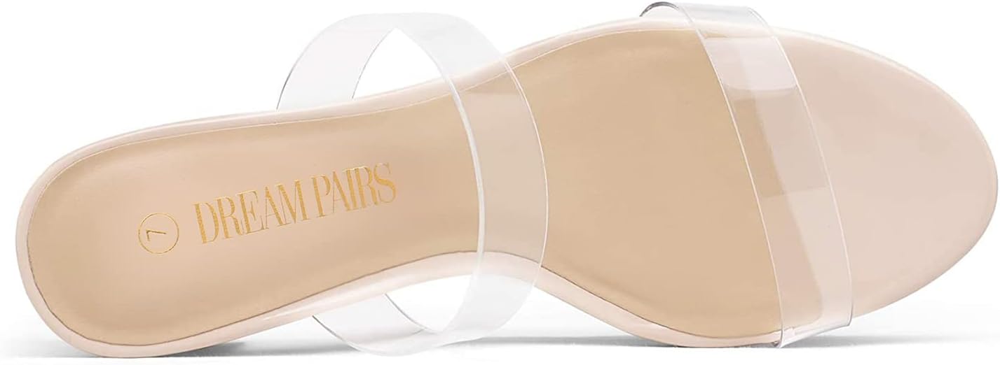 Detalle 2 de DREAM PAIRS Two-Strap Open-Toe Low Block Heel Sandals