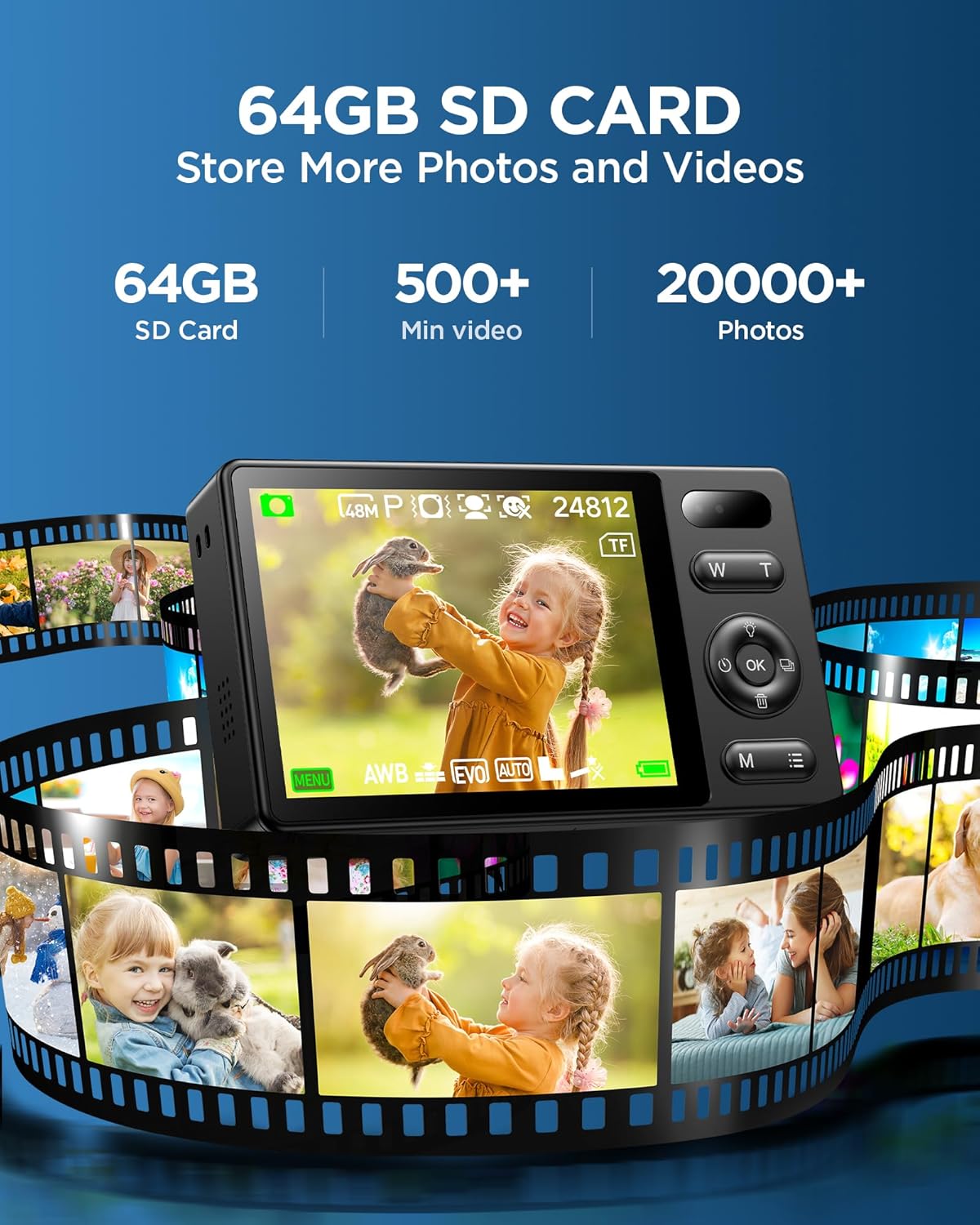 Thumbnail 5 de 64GB Kinderkamera 48MP Kompaktkamera