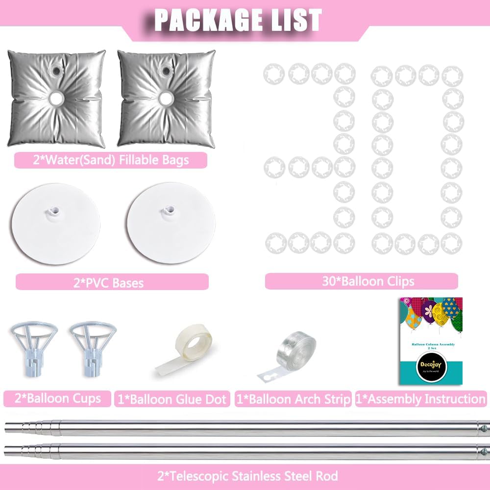 Thumbnail 3 de DECOJOY Balloon Column Stand Set of 2