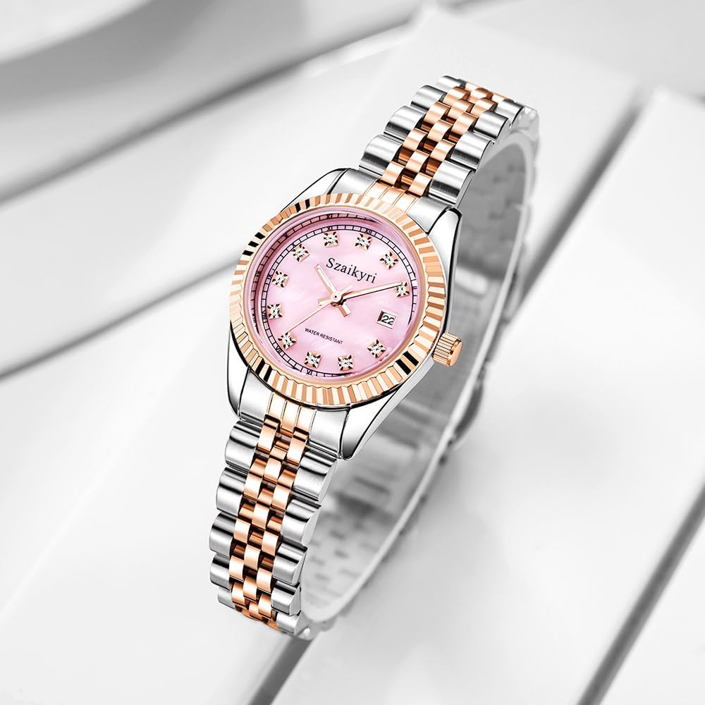 Thumbnail 3 de Szaikyri Montre Femme Classique avec Bande en Acier Inoxydable – Étanche au quotidien