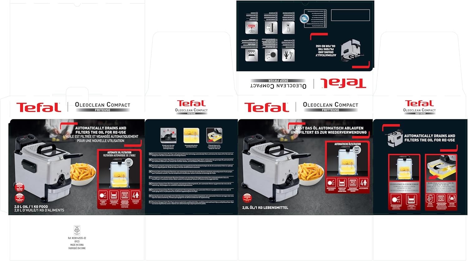 Thumbnail 3 de Tefal Oleoclean FR701616 : friteuse semi-professionnelle compacte 2 L avec filtration automatique