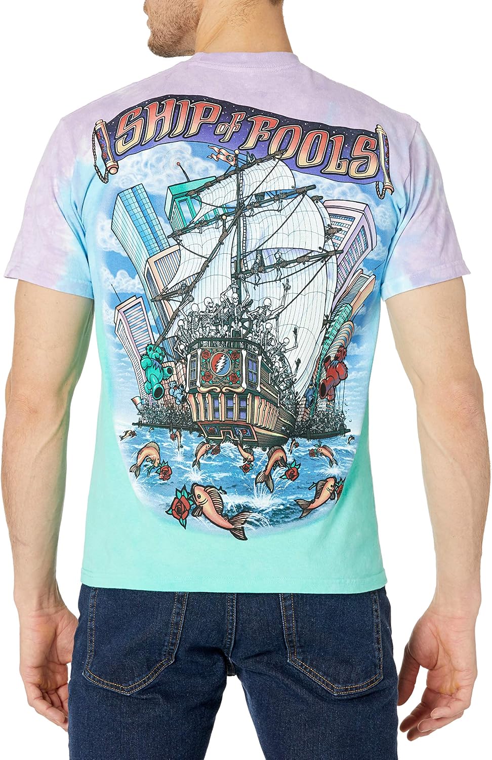 Detalle 2 de Liquid Blue Ship of Fools Grateful Dead T-Shirt