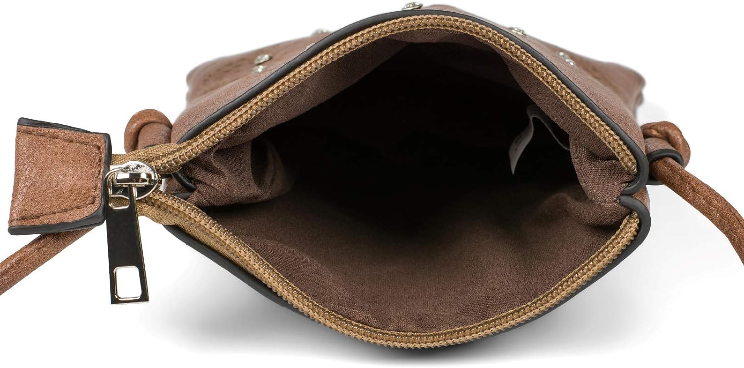 Thumbnail 5 de styleBREAKER Donna Mini Borsa a tracolla con Fiori Lasercut e Strass – taglio laser floreale, crossbody