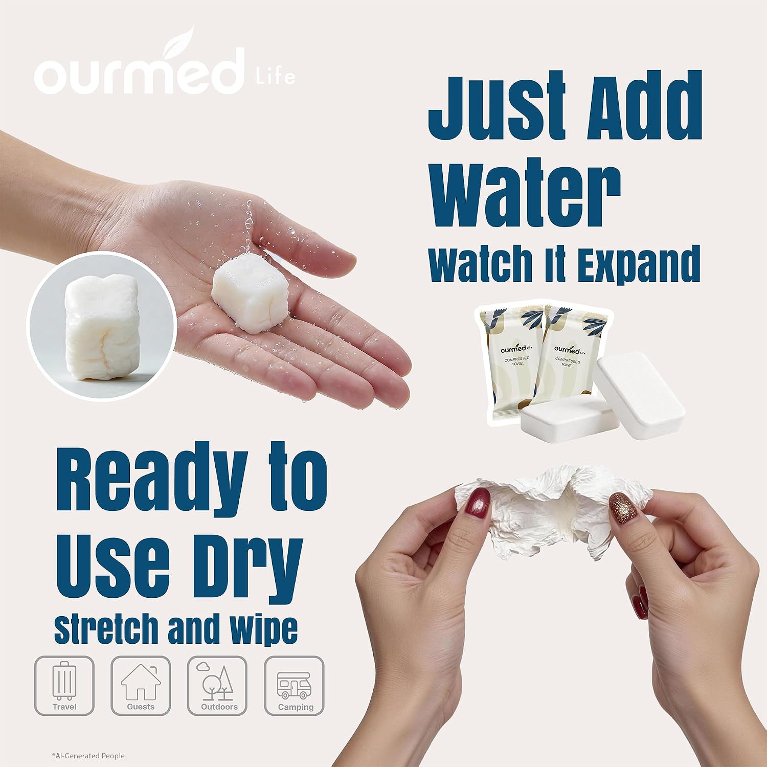 Thumbnail 6 de Ourmed Life Einweg-Gesichtstücher 30 x 25 cm 🧻