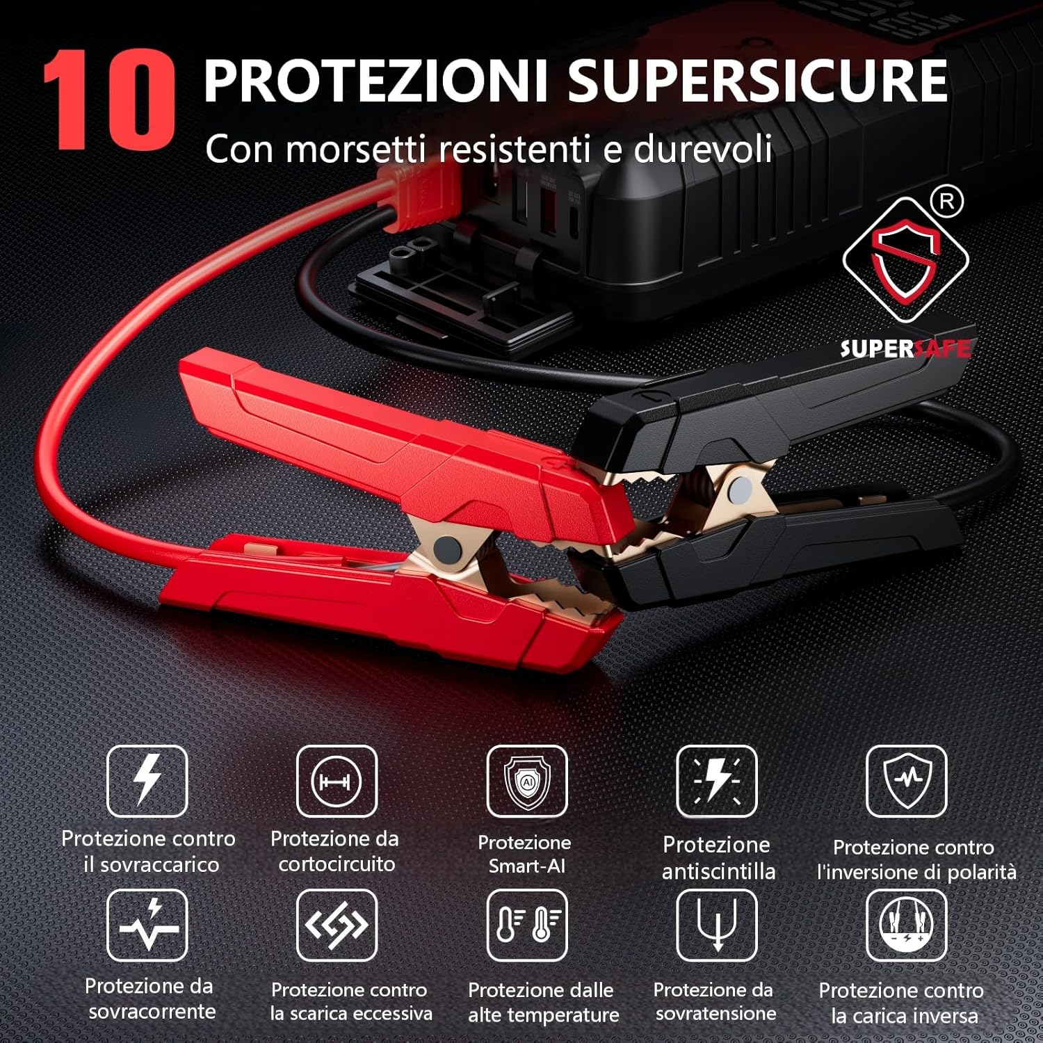 Thumbnail 4 de GOOLOO GT6000 Booster Avviamento Auto 6000A con Torcia LED e schermo 3,2”