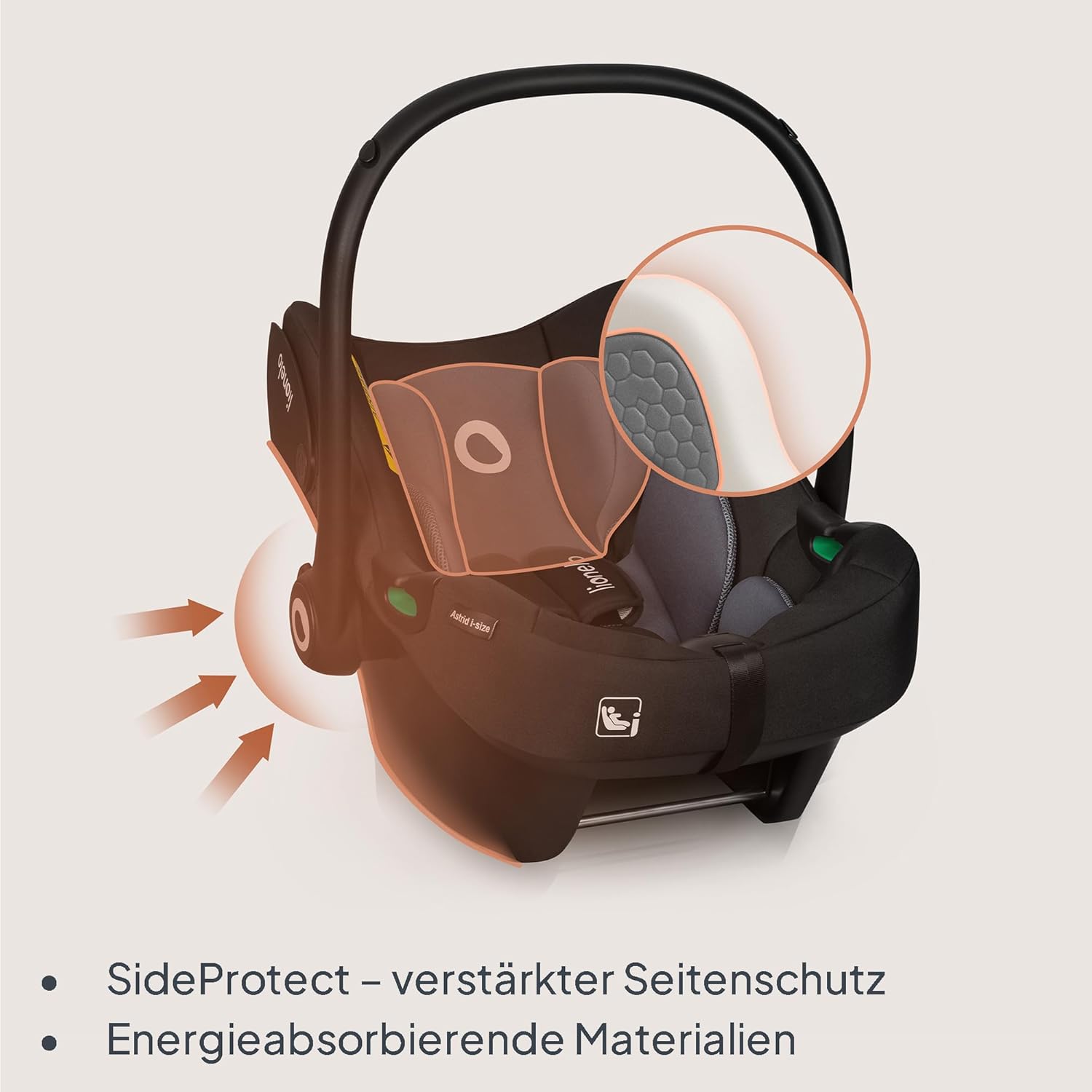 Thumbnail 2 de Lionelo ASTRID i-Size Babyautositz 40–87 cm (Gruppe 0+), rückwärtsgerichtet mit 3-Punkt-Gurt