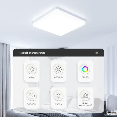 Detalle 2 de Kuwork plafón LED 48 W 4800 lm 6500K