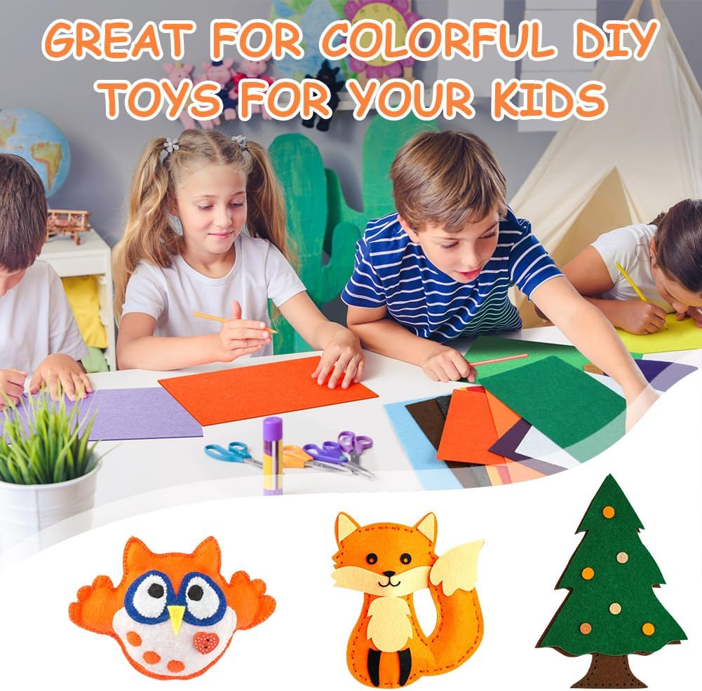 Thumbnail 4 de Ainiv 30 x 20 cm Felt Fabric Sheets 40-pack 🎨