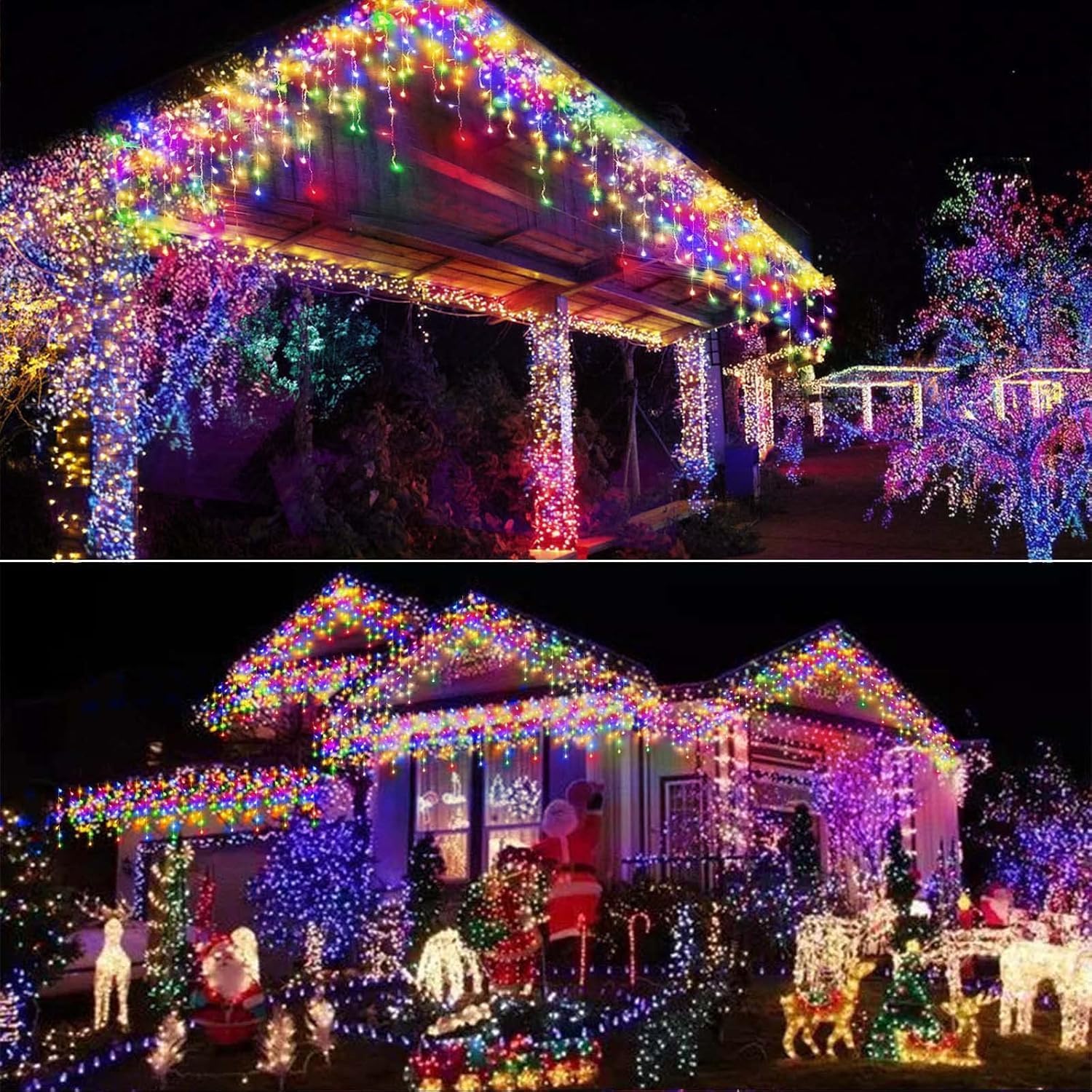 Detalle de Homeleo Solar Icicle 4M 160 LED string lights