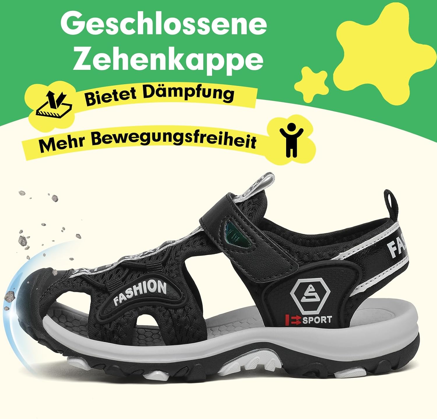 Thumbnail 6 de SAGUARO geschlossene Sandalen für Kinder: atmungsaktive Trekking- & Sommer-Outdoor-Schuhe
