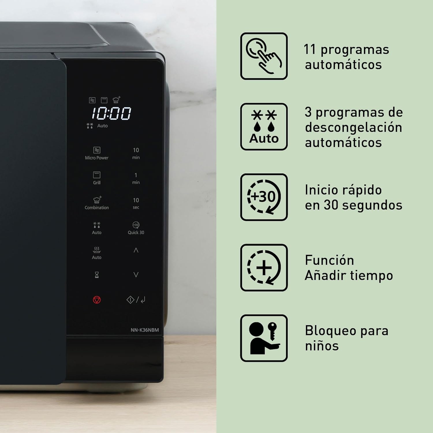 Thumbnail 4 de Panasonic NN-K36NBMEPG Horno 24L microondas 🍲