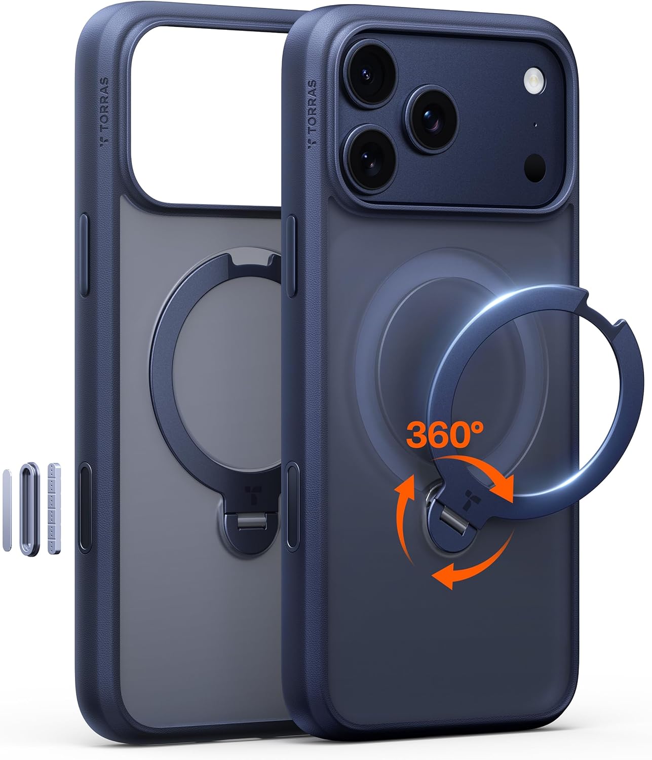 Detalle de TORRAS Ostand Q3 Spin iPhone 17 Pro Case 18N