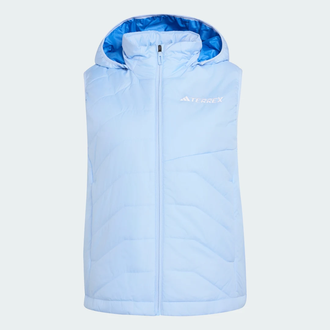 Detalle 2 de Adidas Terrex Multi Climawarm Insulated: chaleco con capucha en color azul
