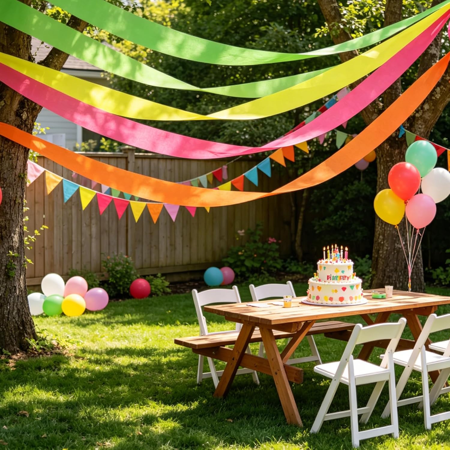 Thumbnail 6 de Neon Paper Streamers 8-Pack