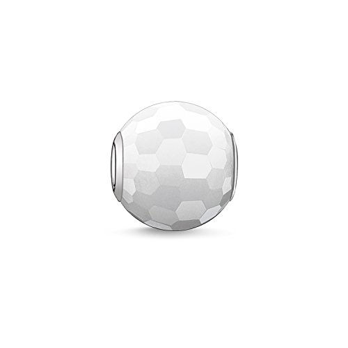 Detalle de Thomas Sabo Ladies Bead Jade White Karma Beads 925 Plata de ley 14 mm