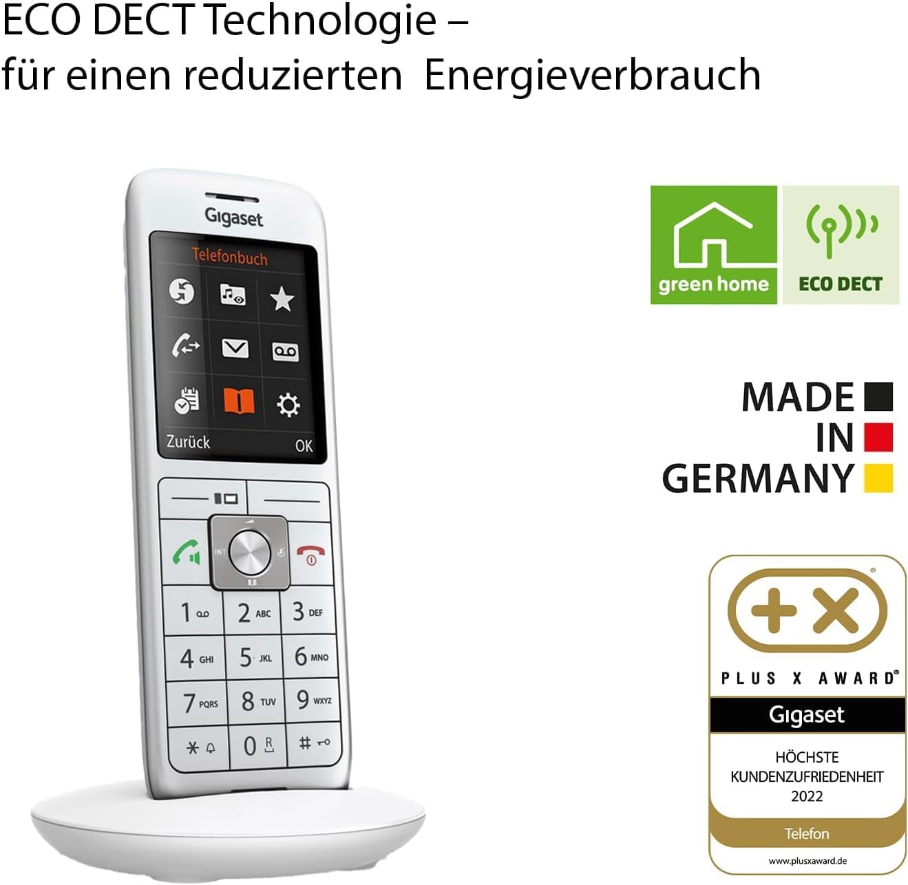 Thumbnail 5 de Gigaset CL660HX – hochwertiges DECT-Mobilteil mit Ladeschale, silber-weiß, Fritzbox-kompatibel