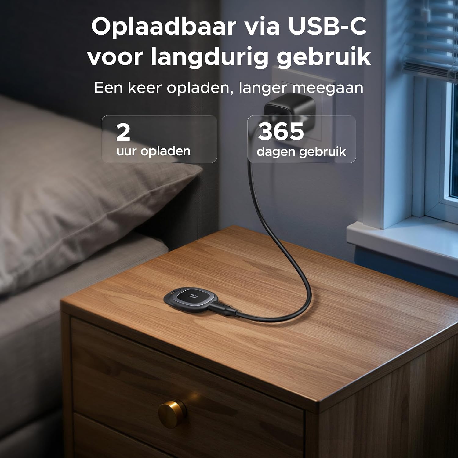 Detalle de UGREEN FineTrack Duo 2 trackers, 4-pack met USB-C-laden en IP68