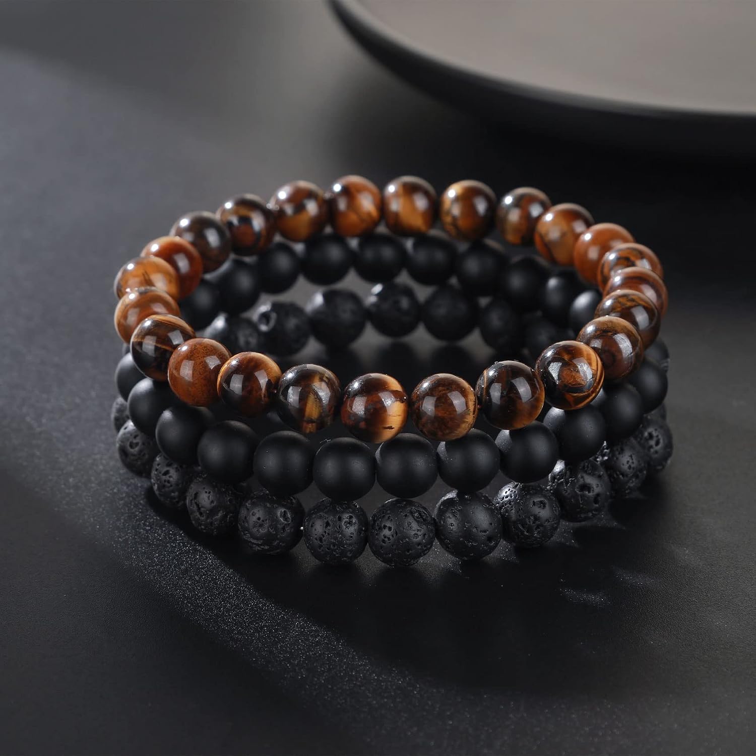 Thumbnail 1 de RANKEEF Perlenarmband Herren 8 mm