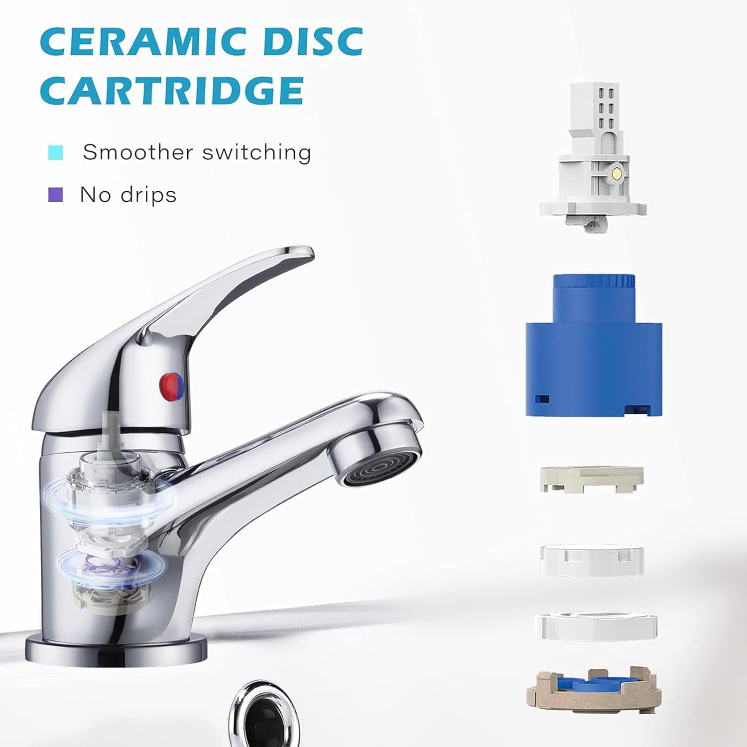 Detalle de WasserRhythm mono basin mixer 100mm