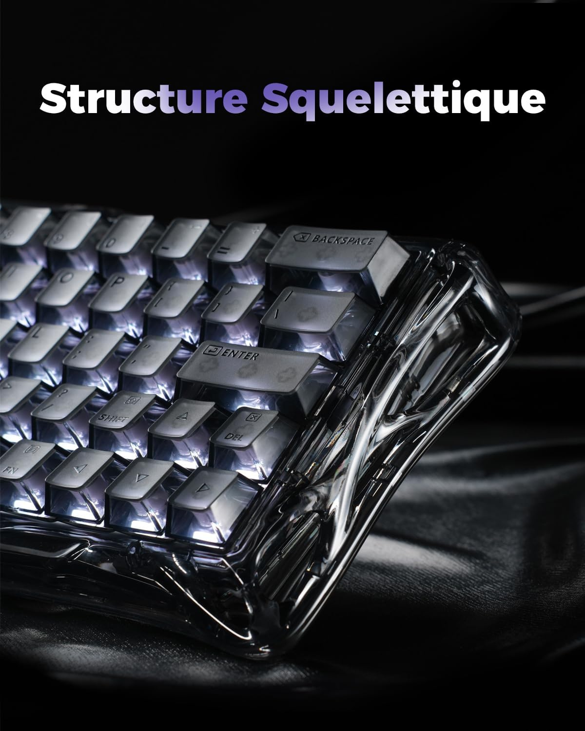 Detalle de GravaStar Mercury V60 HE Clavier Gaming Noir (V60 HE) à interrupteurs magnétiques