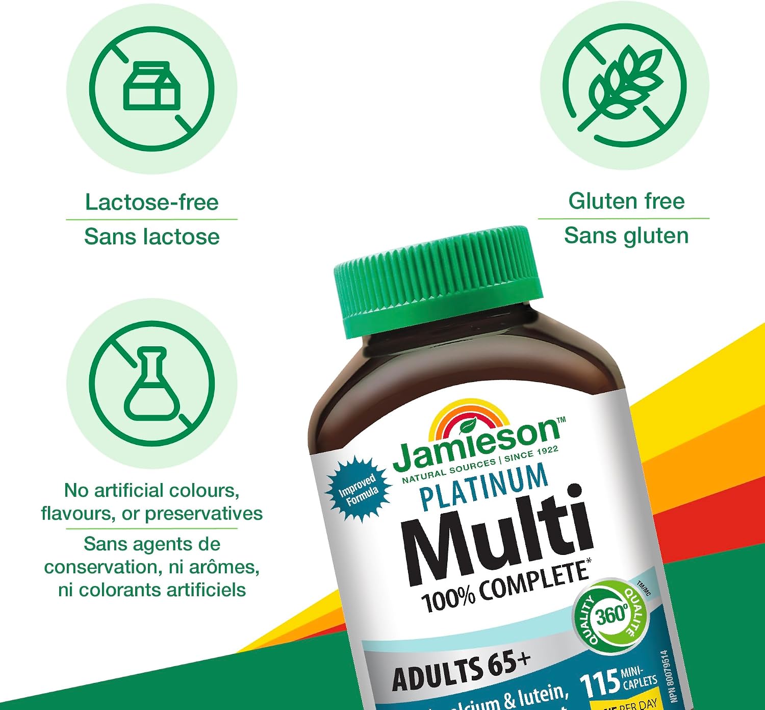 Thumbnail 3 de Jamieson 100% Complete Multivitamin Platinum 65+, 115 Mini Caplets