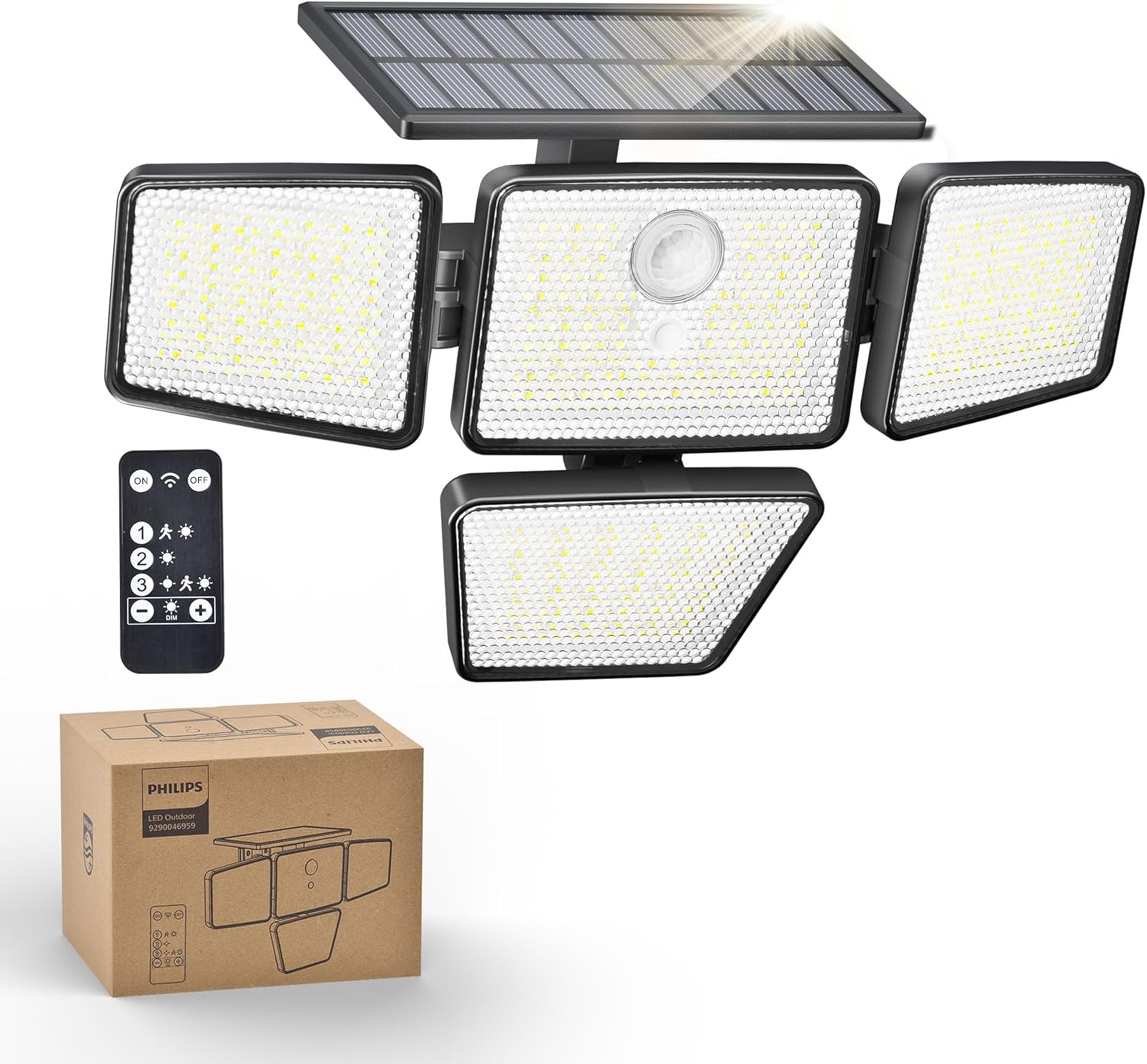 Philips Solar Security Light Outdoor with 196 LEDs and PIR Sensor