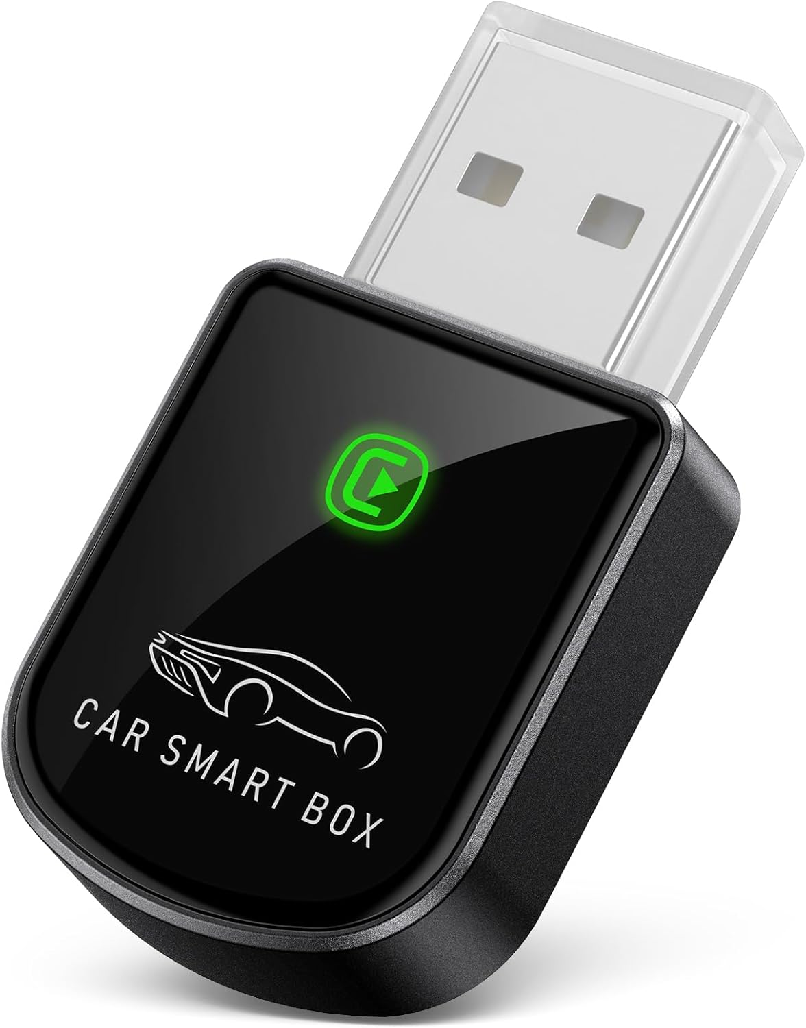 Detalle de Luckyish Wireless CarPlay Adapter (Matte Black) — USB-C Dongle for iPhone (2016+ Cars)