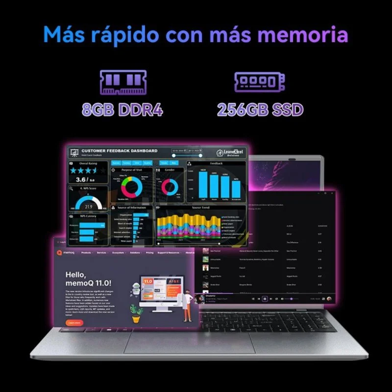 Thumbnail 1 de Vanwin NCS2154R Laptop AMD 3020E 8GB 256GB SSD 15.6" Windows 11 ⚙️