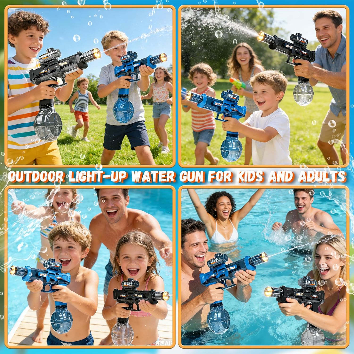 Thumbnail 3 de Doloowee Electric Water Gun: 300ml, 6m Range, LED Lights for Night Play